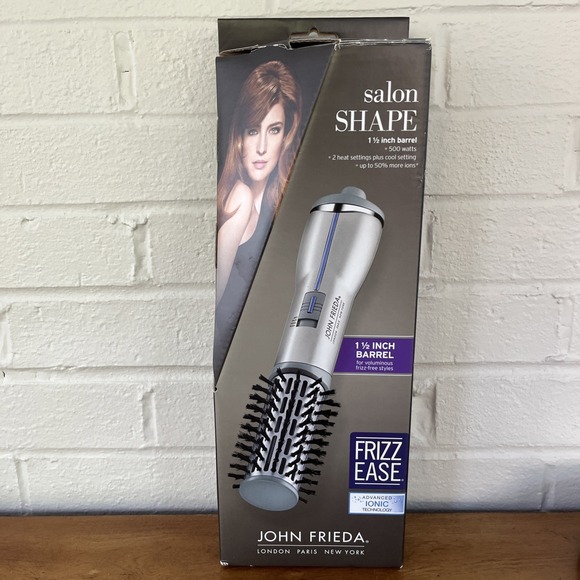 John Frieda 1.5" Salon Shape Frizz Ease Ionic Ceramic Hot Air Hair Brush - Picture 1 of 3